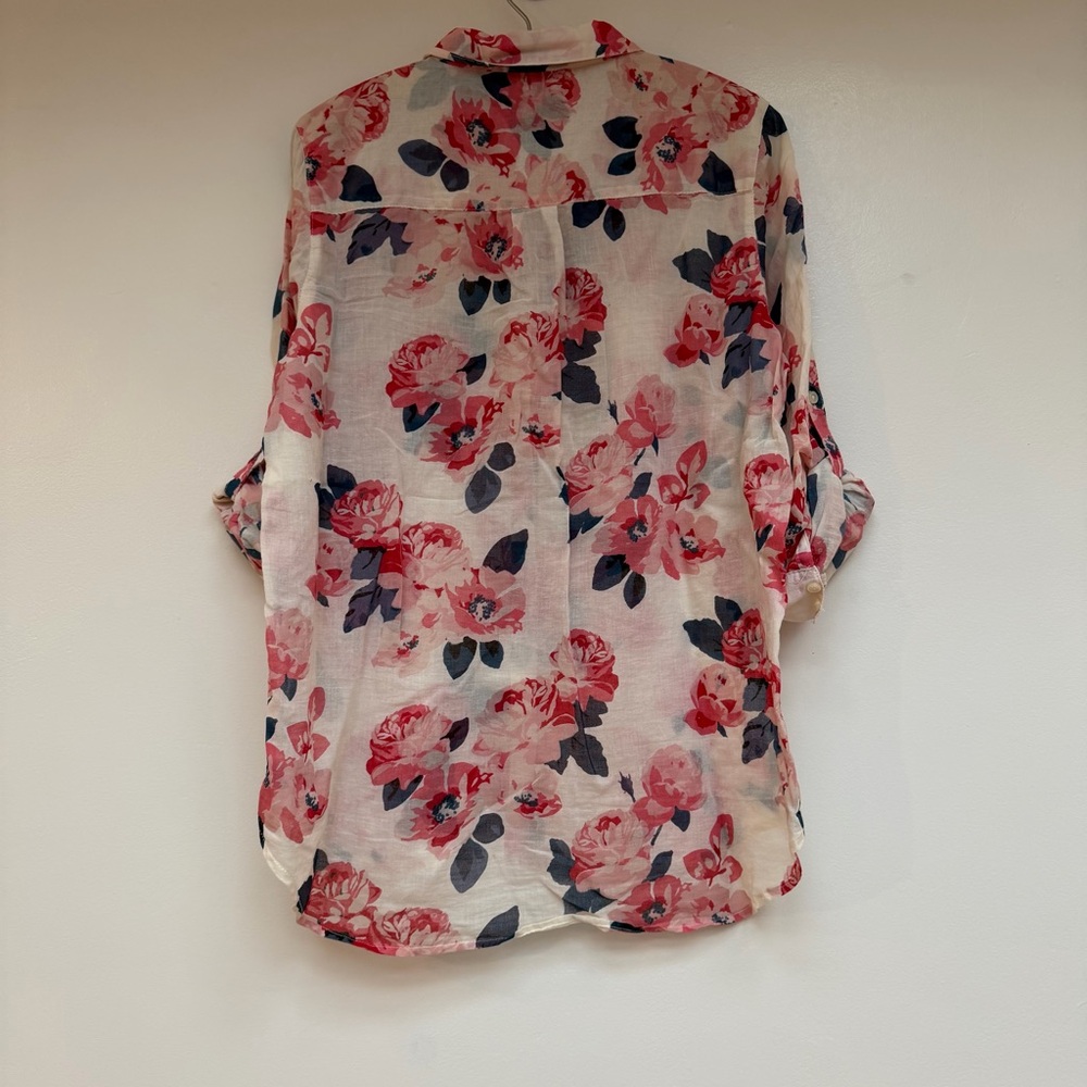 GAP Floral Boyfriend Fit Button Up - Picture 2 of 4